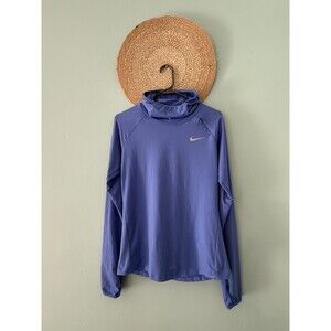 Nike Women's Running Dri Fit Hoodie - Long Sleeve Light Cobalt - Size Small